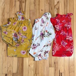 Girls 10/12 set of 3 Off-Shoulder Blouses